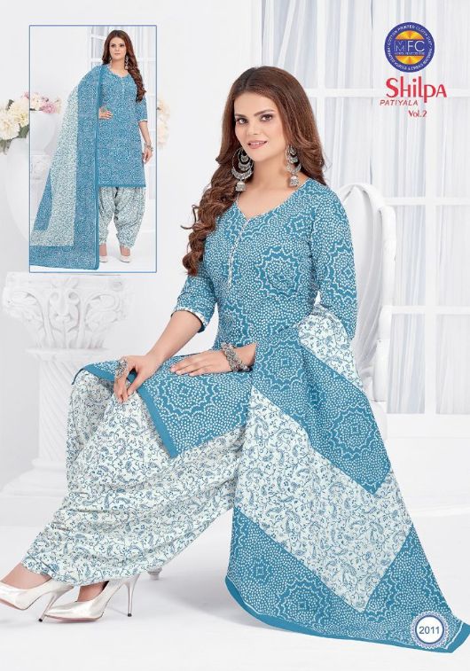 Mfc Shilpa Patiyala 2 Regular Wear Printed Cotton Ready Made Dress Collection